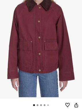 Levi’s Burgundy Barn Jacket with Contrast Collar
